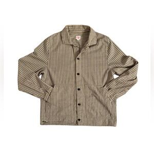 Lacoste Live Navy and Yellow Checkered Shacket